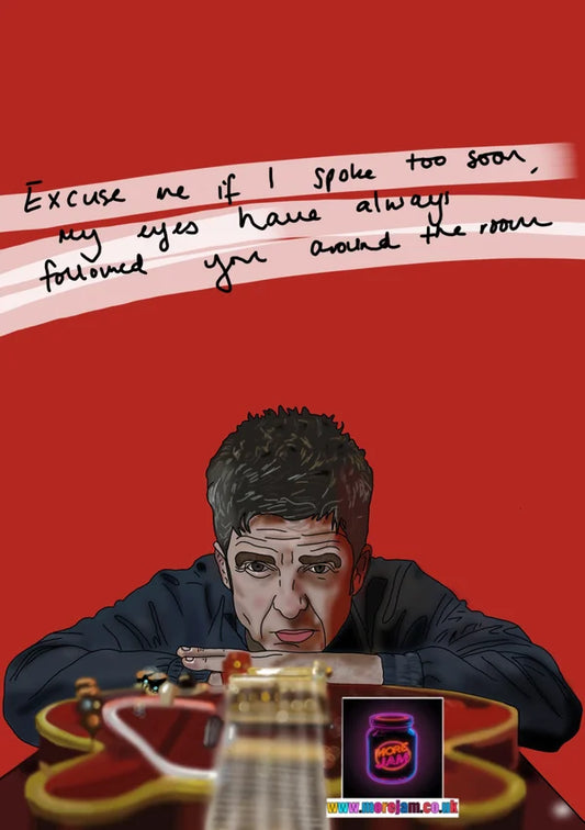 If I Had A Gun (white) | Noel Gallagher Card | More Jam