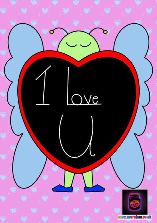 Love Bug Love U | Cute Valentine's Day Card | More Jam
