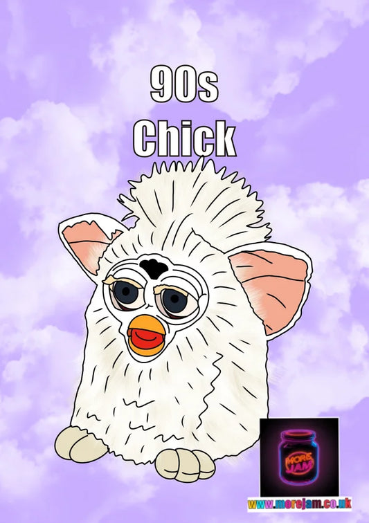90s Chick | Funny Furby 90s Card | More Jam