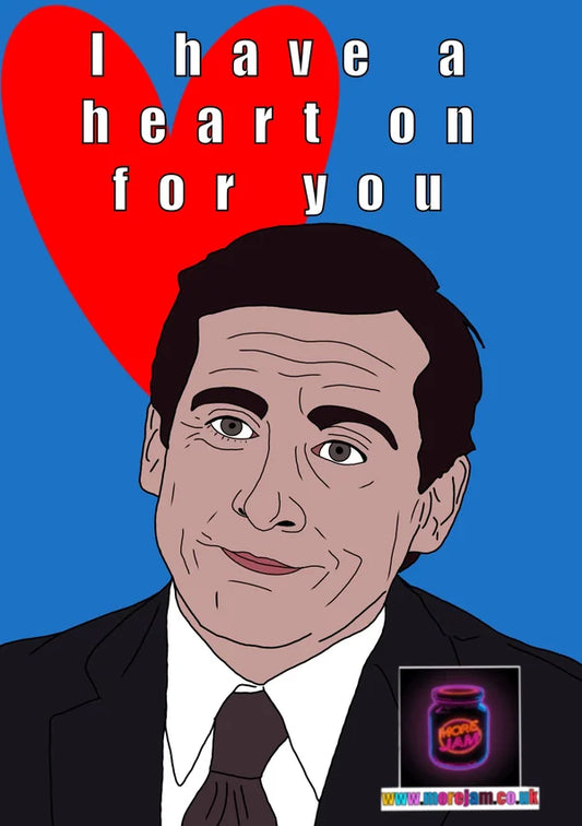 I Have a Heart On | Funny The Office Valentine's Day Card | More Jam