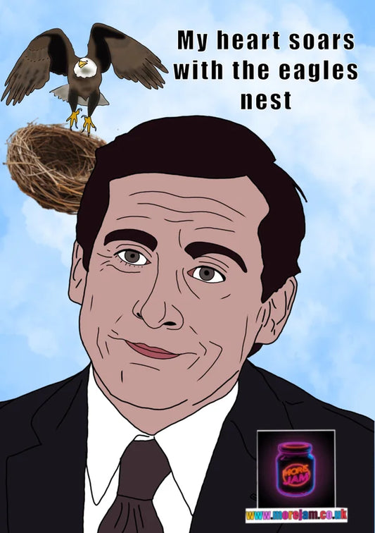My Heart Soars with the Eagles Nest | The Office Valentine's Day Card | More Jam