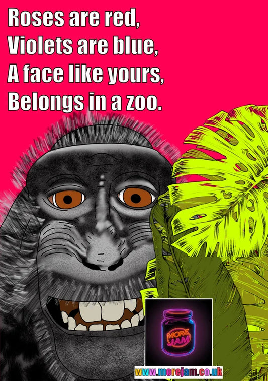 Zoo Face Valentine's Day Card | More Jam