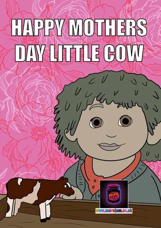 Mothers Day Card Little Cow | More Jam