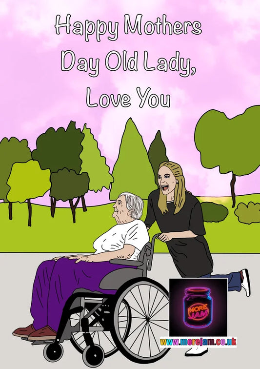 Mothers Day Card Old Lady | More Jam