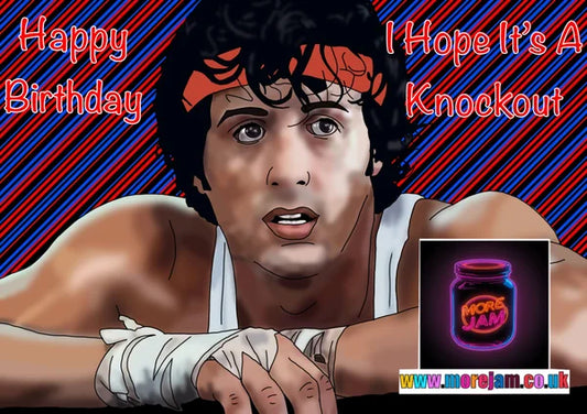 Hope It's a Knockout | Rocky Balboa Birthday Card | More Jam