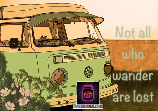 Not All who Wander are Lost | VW Camper Van Life Card | More Jam