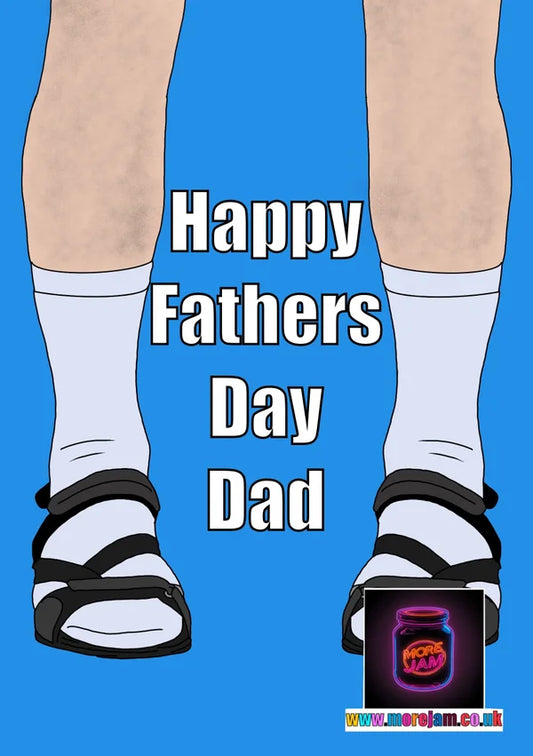 Fathers Day Card Sandals & Socks | More Jam