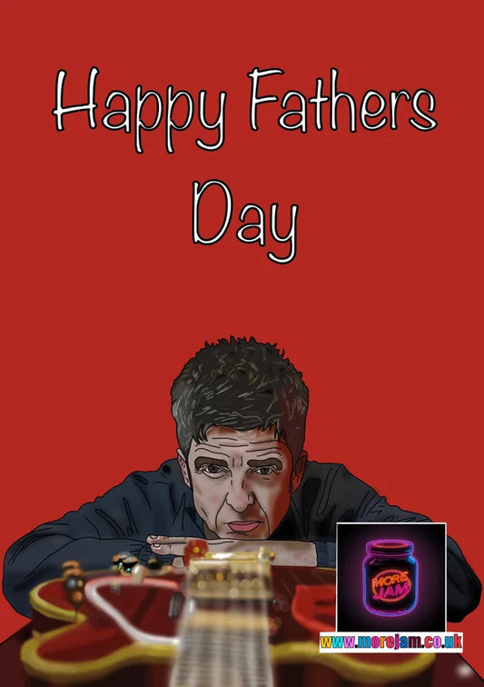 Fathers Day Card Noel Gallagher Guitar | More Jam