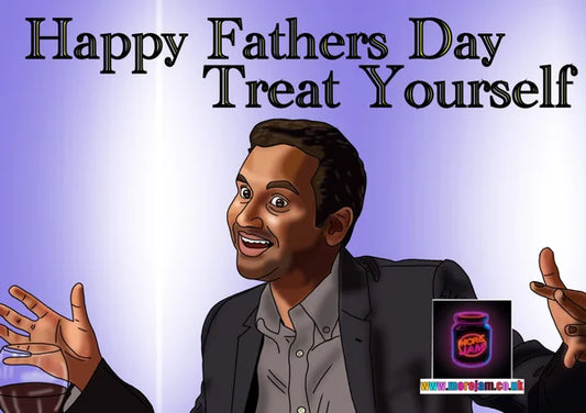 Treat Yourself | Tom Parks and Recreation Father's Day Card | More Jam