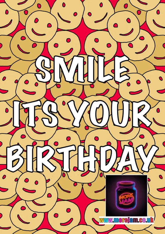 Potato Smileys | Funny 90s Birthday Card | More Jam