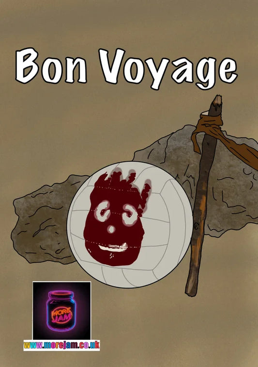 Castaway Bon Voyage Wilson | Funny Good Luck Card | More Jam