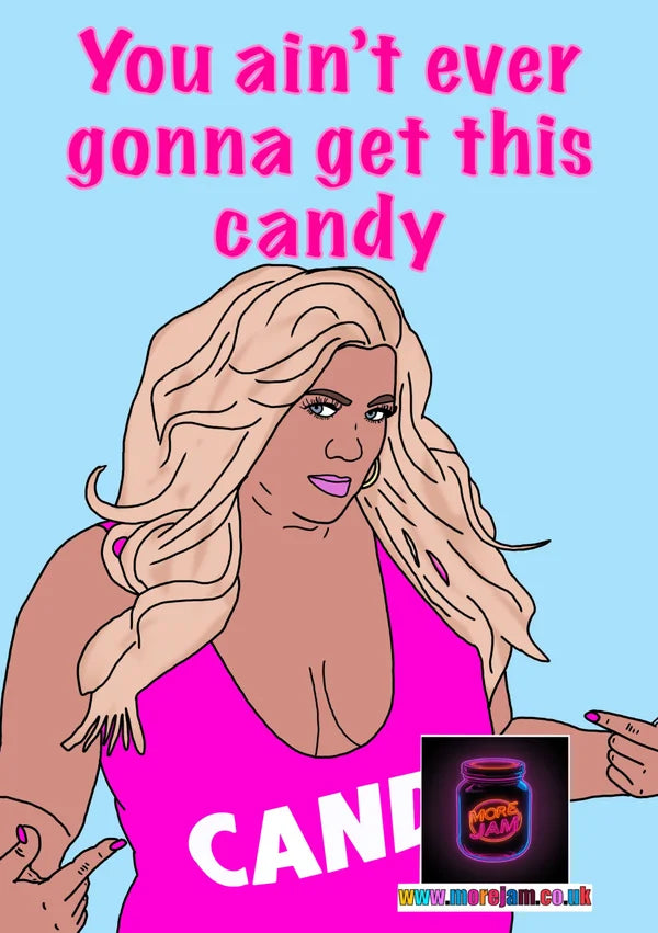 Gemma Collins Candy | Funny Celebrity Card | More Jam