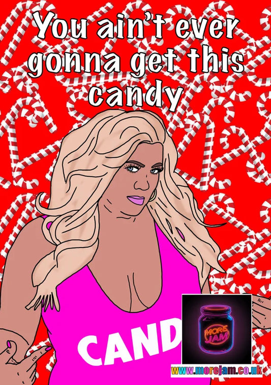 Christmas Card Gemma Collins Xmas Candy | More Jam