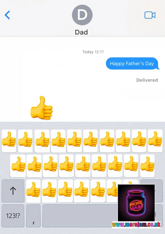 Fathers Day Card Thumbs Up Responses | More Jam