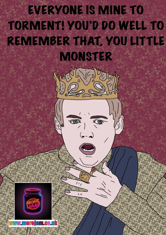 You Little Monster | Funny Game of Thrones Card | More Jam