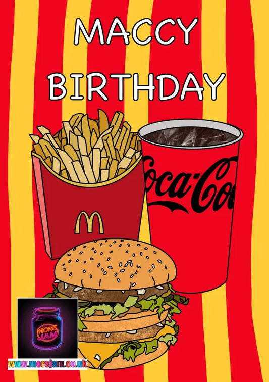 Birthday Card McDonalds Maccy Birthday | More Jam