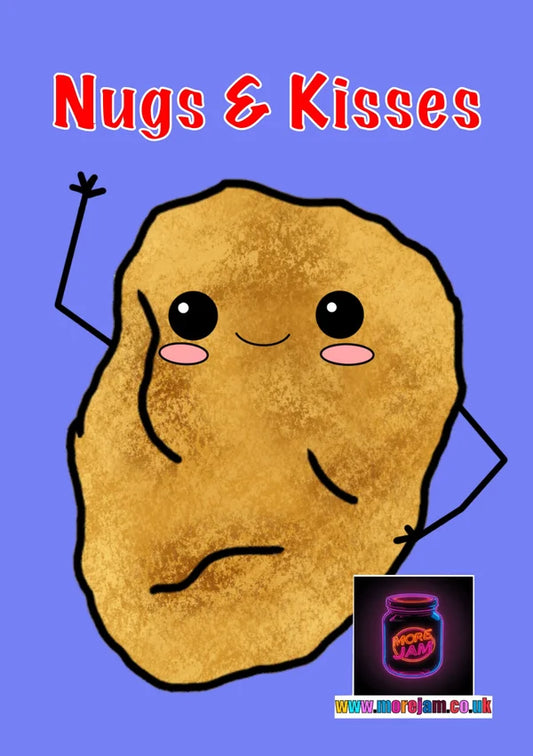 Nugs & Kisses | Cute Chicken Nugget Card | More Jam