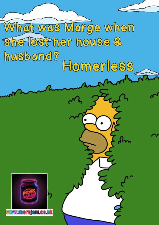 Homer Simpson Dad Joke | Funny Dad Joke Card | More Jam