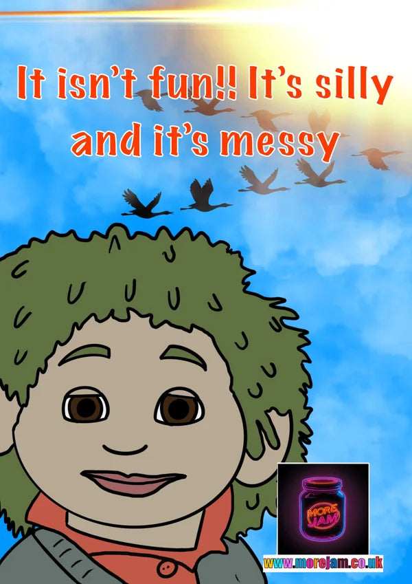 Silly & Messy | Any Occasion Tots TV Card | More Jam