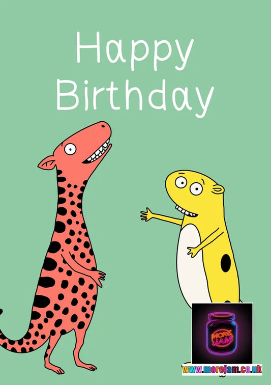 Cute Monsters Birthday Card | More Jam