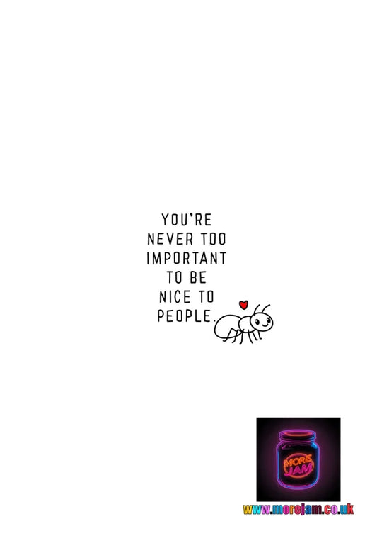 Kindness Ant | Cute Greetings Card | More Jam