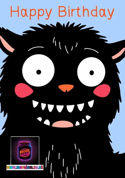 Smiley Monster | Funny Birthday Card | More Jam