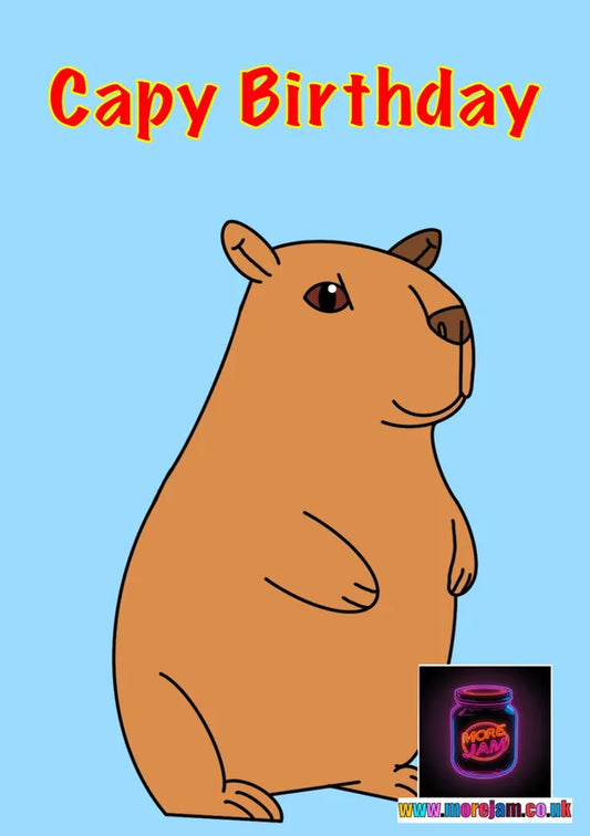 Capybara Birthday Card | More Jam