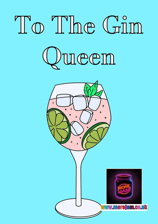 Gin Queen | Cocktail Greetings Card | More Jam