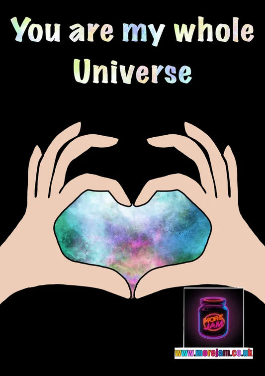 You Are My Universe | Cute Couples Card | More Jam