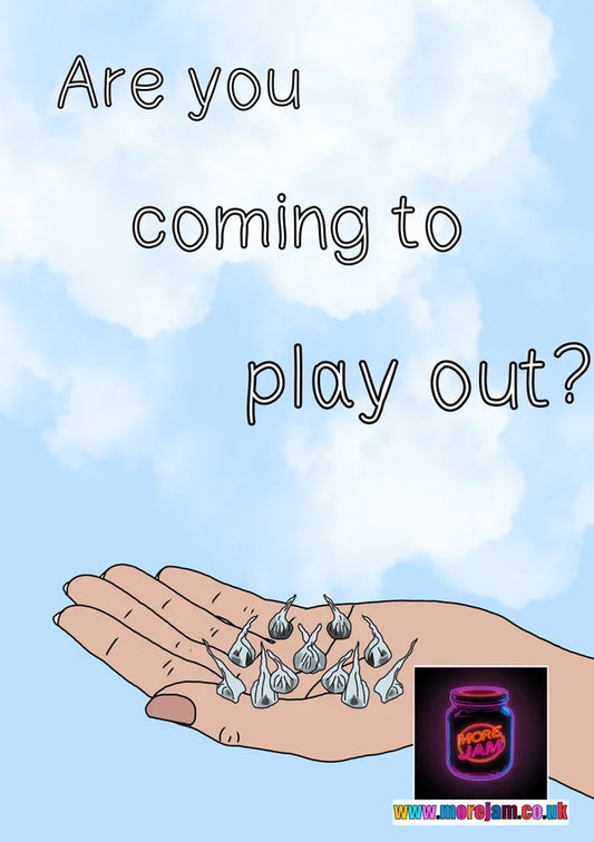 Fun Snaps | Coming to Play Out? | Nostalgic 90s Greetings Card | More Jam