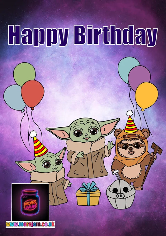 Baby Yoda Birthday Card | More Jam