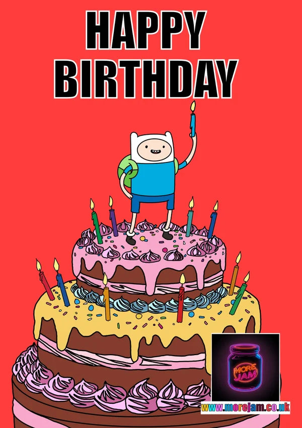 Adventure Time Birthday Cake | Adventure Time Greetings Card | More Jam