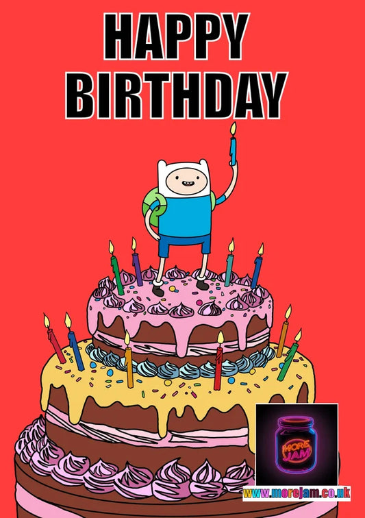 Adventure Time Birthday Cake | Adventure Time Greetings Card | More Jam