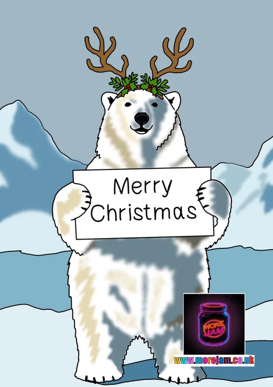 Christmas Card Polar Bear | More Jam