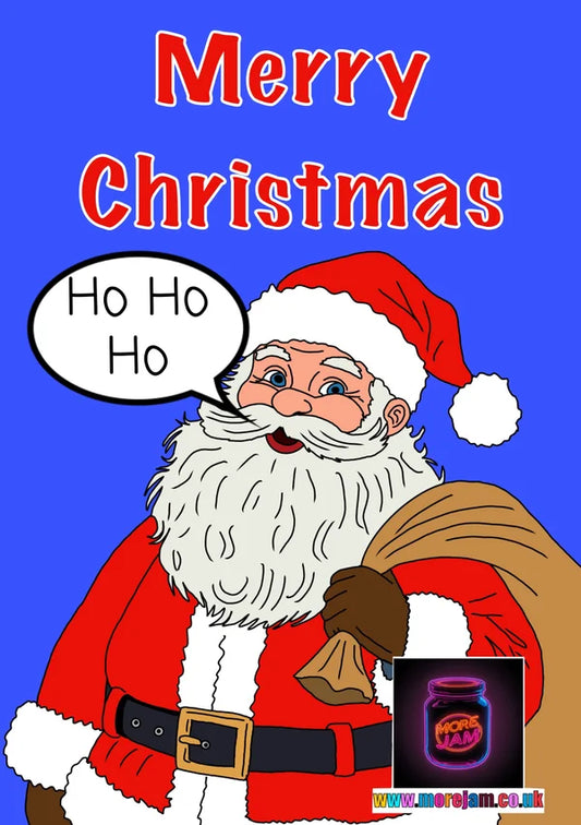 Christmas Card Santa Ho Ho Ho | More Jam