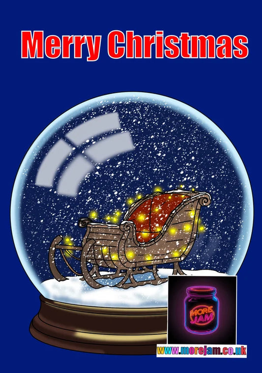 Christmas Card Sleigh Snow Globe | More Jam