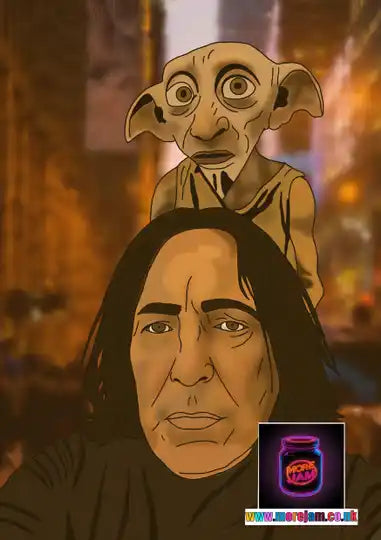 Snape & Dobby in the Big City | Funny Harry Potter Greetings Card | More Jam