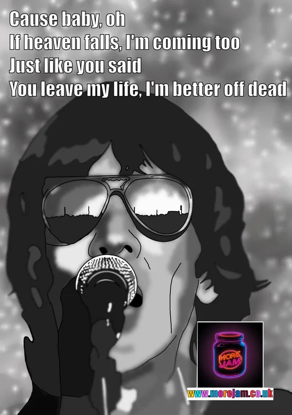 OASIS REUNION 2025 Richard Ashcroft | Drugs Don't Work | Oasis Richard Ashcroft Greetings Card | More Jam