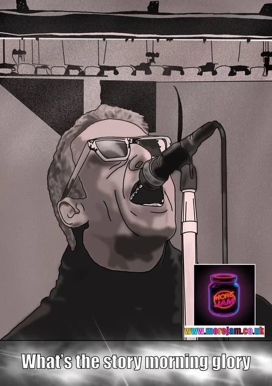 OASIS REUNION 2025 | What's The Story Morning Glory | Oasis Liam Gallagher Greetings Card | More Jam