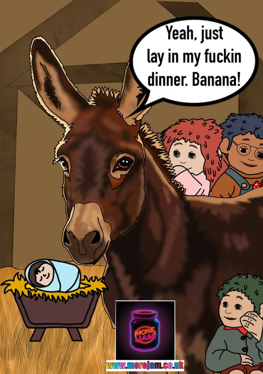 Donkey's Effin' Dinner | Funny Tots TV Christmas Card | More Jam