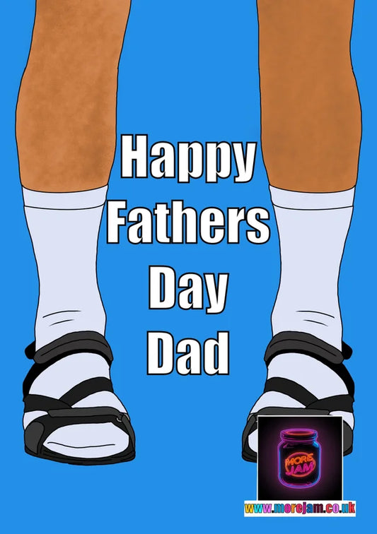 Fathers Day Card Sandals & Socks | More Jam