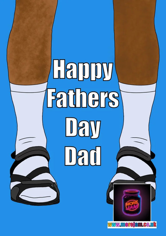 Fathers Day Card Sandals & Socks | More Jam