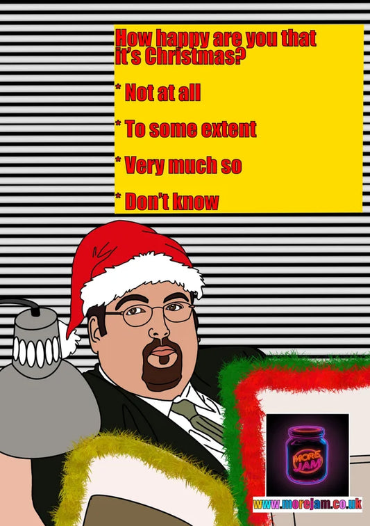 How Happy Are you that it's Christmas? | Funny Keith The Office UK Christmas Card | More Jam