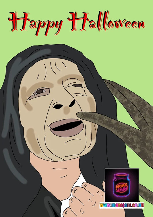 Finger Mask Meme | Funny Halloween Meme Card | More Jam