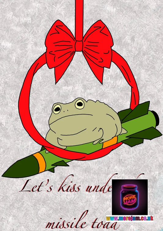Kiss Under the Missile Toad | Funny Christmas Card | More Jam