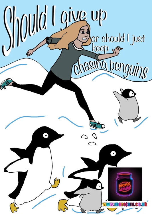 Any Occasion Card Come Here Penguins