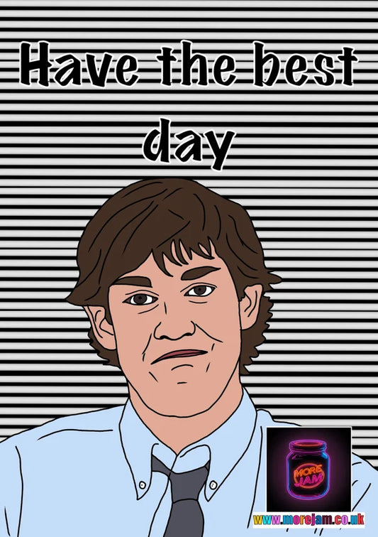 Jim Halpert | Funny Jim 'The Office' Greetings Card | More Jam