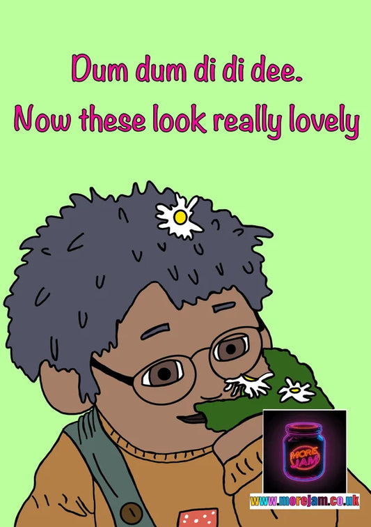 Lovely Flowers | Funny Tom Tots TV Card | More Jam