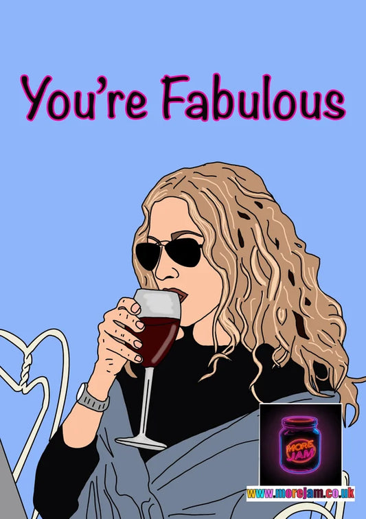 Carrie Bradshaw Fabulous | Sex and the City Card | More Jam