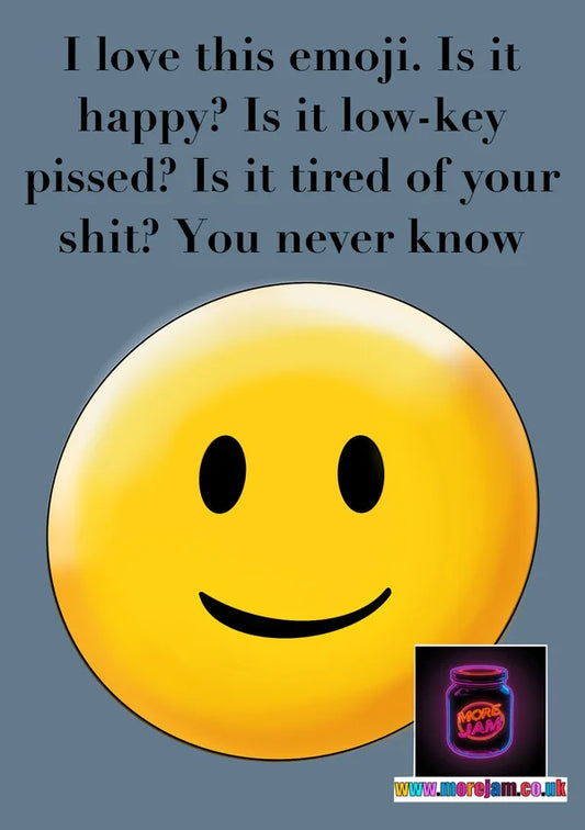 Sinister Smile? | Funny Emoji Card | More Jam
